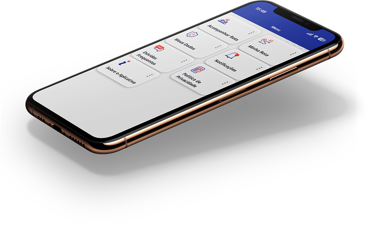 Imagem de um celular mostrando a tela do aplicativo IAPO.